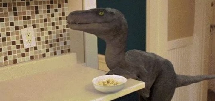 Dinosaur at Breakfast