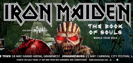 Iron Maiden Suid-Afrika Mei 2016