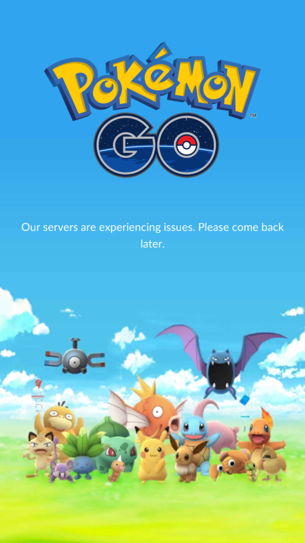 Pokémon Go server problems