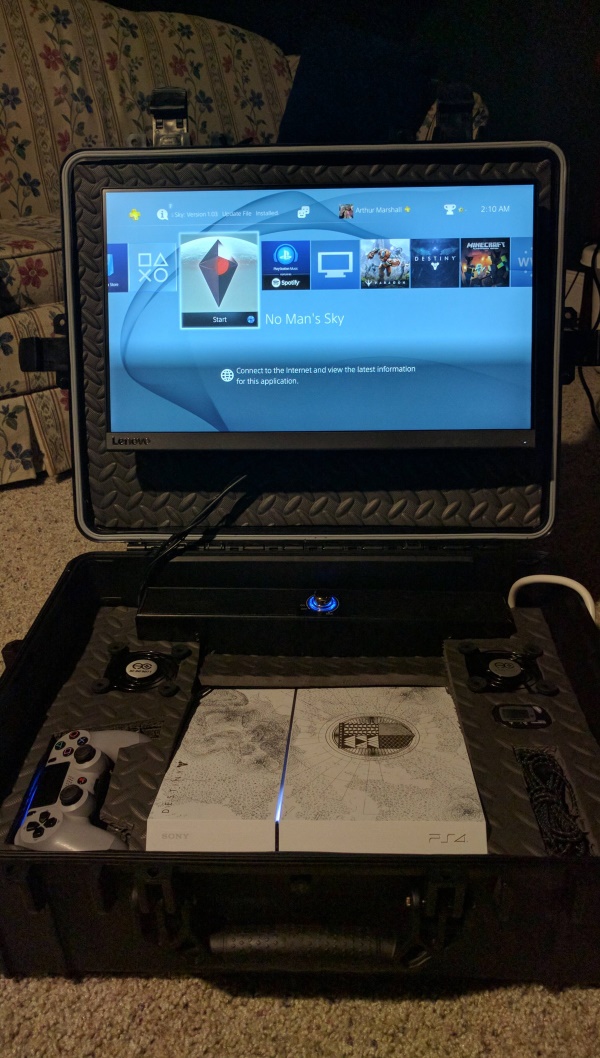 Custom made console travel case