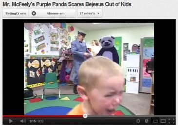 Purple Panda laat die kinders vlug uit vrees